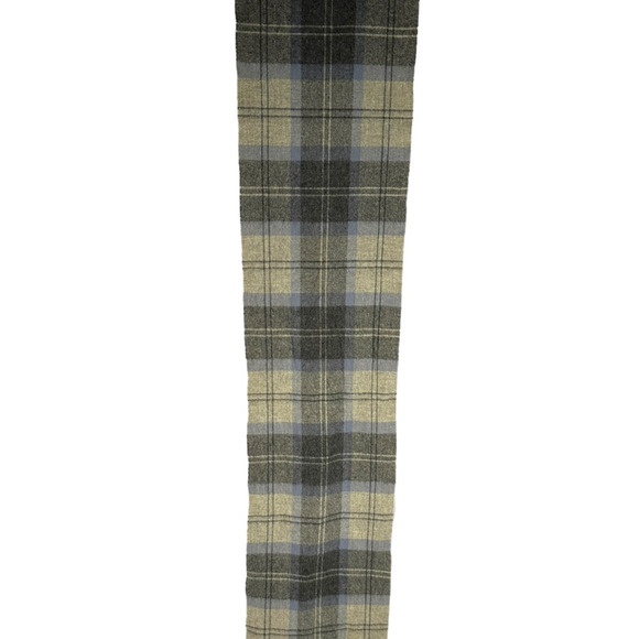 Vintage Saks Fifth Avenue Womens Scarf 100% Wool Gray Plaid Scotland Rectangle - Picture 4 of 5